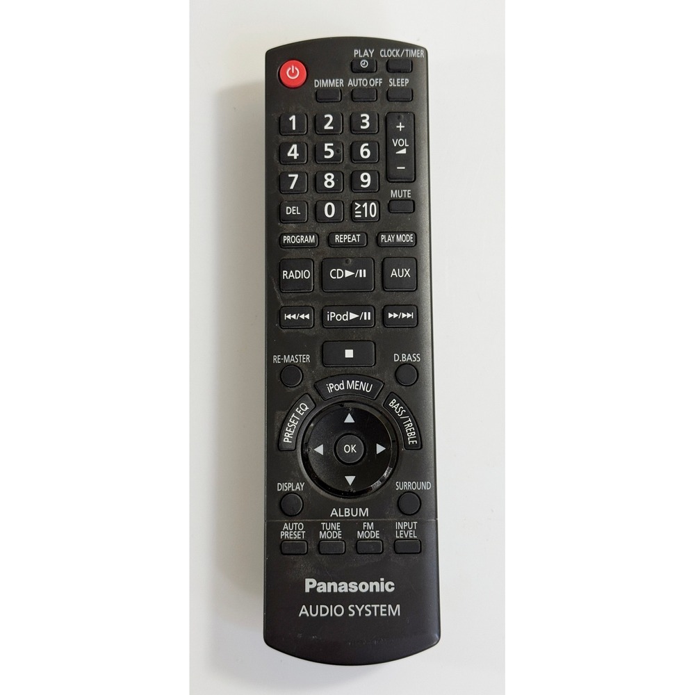 Panasonic Remote Control Audio N2QAYB000518 Black iPod CD Radio D.Bass